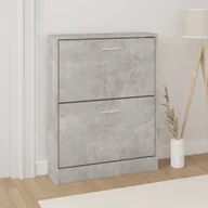 Szafki na buty - Szafka na buty beton szara 59x17x81 cm materiał drewnopochodny - miniaturka - grafika 1