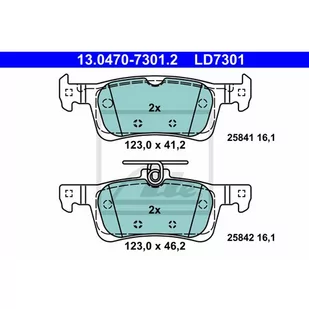 ATE KLOCKI HAMULCOWE CERAMIC 13.0470-7301.2 PEUGEOT 308 SW II 1.6GT 205 14 - Klocki hamulcowe - miniaturka - grafika 1
