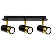 Lampy sufitowe - Milagro Lampa sufitowa DANI BLACK/GOLD 3xGU10 MLP6238 - miniaturka - grafika 1