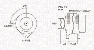 MAGNETI MARELLI Alternator 063731147010 063731147010 - Alternatory - miniaturka - grafika 1