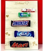 Gadżety dla niej i dla niego - Tabliczka z batonikami prezent na walentynki dzień kobiet dzień chłopaka urodziny - miniaturka - grafika 1