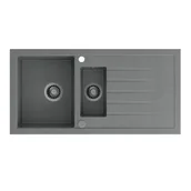 Zlewozmywaki - STEINER Zlewozmywak granitowy 1,5 komory szary BRUCE 156 HCQB9950SZK - miniaturka - grafika 1