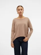 Swetry damskie - Vero Moda Sweter w kolorze jasnobrązowym - miniaturka - grafika 1