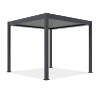 Kratki i pergole - Bioklimatyczna pergola z ruchomymi lamelami ELEGANCE AUTOMATIC 3x3 Anthracite/Light Grey - Gutroof - miniaturka - grafika 1