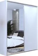 Szafy - Elior Biała przesuwna szafa z lustrem 200 cm - Savona 3X - miniaturka - grafika 1