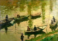 Plakaty - Fisher on the Seine at Poissy, Claude Monet - plakat Wymiar do wyboru: 50x40 cm - miniaturka - grafika 1