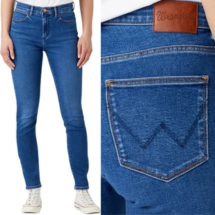 Wrangler HIGH SKINNY Camelia WYSOKIE DAMSKIE SPODNIE JEANSOWE RURKI W28 L30 - Spodnie damskie - miniaturka - grafika 1