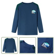 Bluzy dla dziewczynek - Bluza dziecięca - granatowa - 140 - Bluza Dla Dziecka - miniaturka - grafika 1