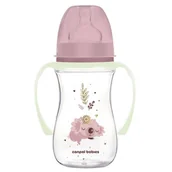 Smoczki do butelek - CANPOL BABIES BUTELKA SZEROKA ZE ŚWIECĄCYMI UCHWYTAMI KOALA 240ml 3m+ - miniaturka - grafika 1