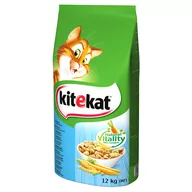 Sucha karma dla kotów - Kitekat z białą rybą i warzywami 12 kg - miniaturka - grafika 1