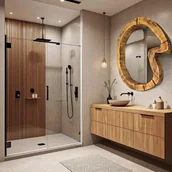 Lustra - Nowoczesne lustro do łazienki z drewna naturalnego - miniaturka - grafika 1