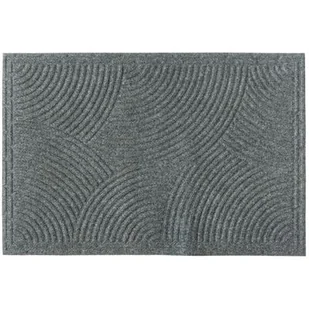 Wycieraczka Tekstylna 45 x 75 cm prążki szary - Wycieraczki - miniaturka - grafika 1