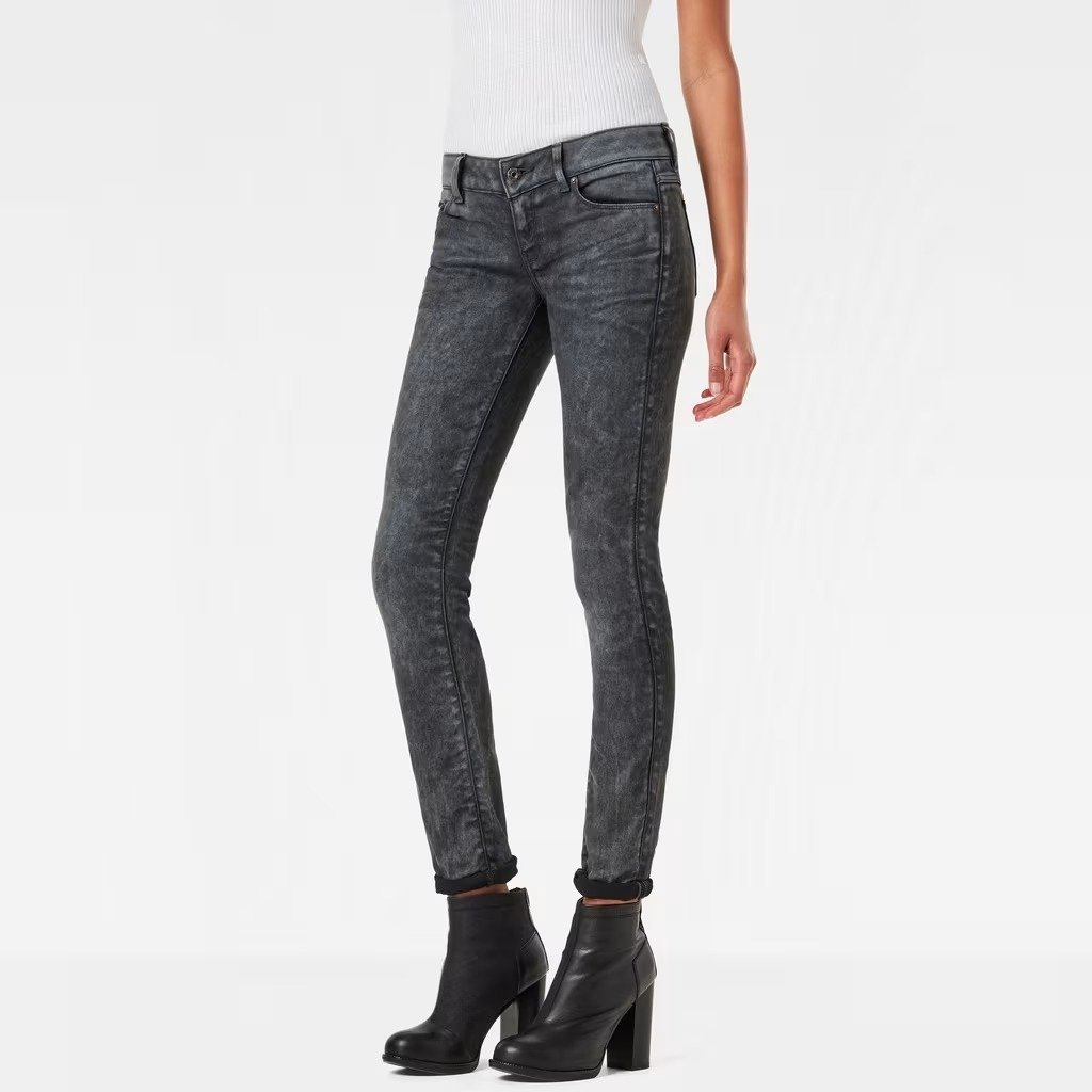 G STAR RAW SZARE JEANSY RURKI Z EFEKTEM WYCIERANIA 26/30 17AA