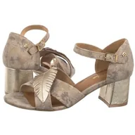Sandały damskie - Sandały Beżowe+Złote w Kwiaty 06549-04/00-5 (MA1246-a) Maciejka - miniaturka - grafika 1