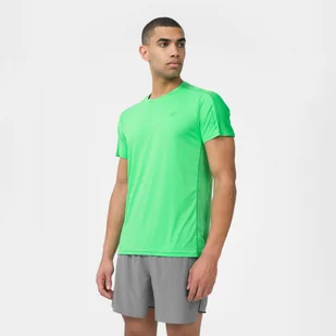 Męska koszulka do biegania 4F 4FSS23TFTSM282 - zielona - Koszulki sportowe męskie - miniaturka - grafika 1