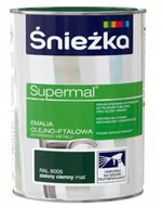 Farby wewnętrzne - Emalia Olejno-Ftalowa Supermal Zielony Ciemny MAT 0.8L Śnieżka - miniaturka - grafika 1