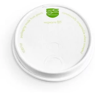 Pokrywka papierowa do kubka papierowego 250ml biała 50 szt. 100% biodegradowalna VLID79P VEGWARE - Naczynia i sztućce jednorazowe - miniaturka - grafika 1