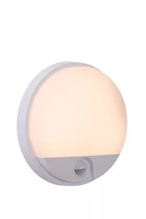 Kinkiet zewnętrzny biały z czujnikiem ruchu wbudowany LED 10W HUPS Lucide - Lampy ogrodowe - miniaturka - grafika 1