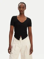 Swetry damskie - PINKO Sweter Falterona Maglia 104625 A2E6 Czarny Regular Fit - miniaturka - grafika 1