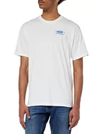 Koszulki męskie - Vans Koszulka męska Essential-b, Biały-niebieski morski, XL - miniaturka - grafika 1