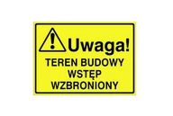 Tablice BHP - Tablica 400x195 Teren budowy - wstęp wzbroniony - miniaturka - grafika 1