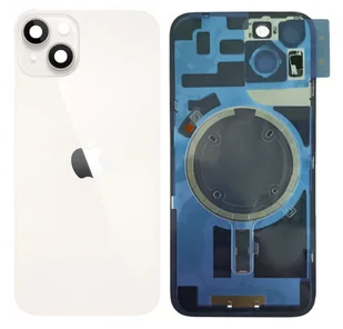 Klapka Jednobryłowa Plecki Tył iPhone 14 Starlight z Ramką i Magnesami MAGSAFE HQ - Części serwisowe do telefonów - miniaturka - grafika 1