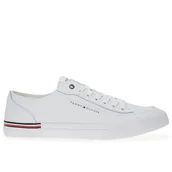Buty sportowe męskie - Buty Tommy Hilfiger Corporate Vulc Leather FM0FM04953-YBS - biała - miniaturka - grafika 1
