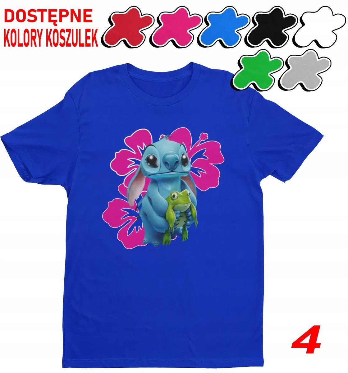 Koszulka Dziecięca Z Nadrukiem Dla Fana Stich Angel Słodziak -M 134-140