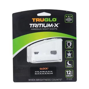 TruGlo - Trytowe przyrządy celownicze Tritium-X - Glock 17/19 - Niskie - Biała obwódka - TG231G1XW - Amunicja i osprzęt ASG - miniaturka - grafika 3