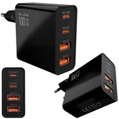 Ładowarki do telefonów - SZYBKA ŁADOWARKA SIECIOWA GaN 100W 2x USB 2x USB-C QC 3.0 + PD UNIWERSALNA - miniaturka - grafika 1
