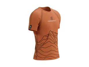 COMPRESSPORT Koszulka biegowa z krótkim rękawem TRAINING T-SHIRT SS TRAIL CAPSULE 2023 rust/black - Koszulki sportowe męskie - miniaturka - grafika 1