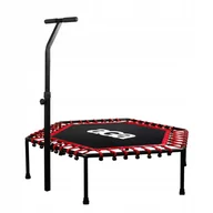 Trampoliny - Aga FITNESS Trampolina 130 cm Czerwona + uchwyt - miniaturka - grafika 1