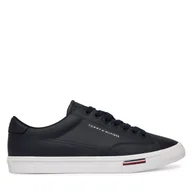 Trampki męskie - Tenisówki Tommy Hilfiger Vulc Core Rwb Long Lace Lth FM0FM05814 Granatowy - miniaturka - grafika 1