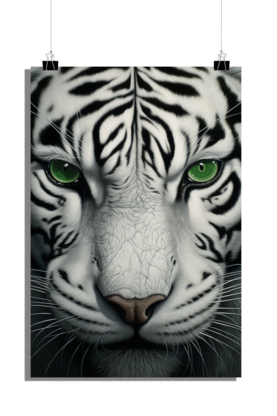 Plakat ze zwierzętami - Plakat z tygrysem - Plakat portretowy - Plakat artystyczny - 51x71cm - Idealny do oprawienia w ramę