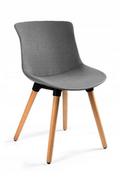 Krzesła - UniqueMeble Krzesło do jadalni, salonu, easy mr, kolor jasny szary - miniaturka - grafika 1
