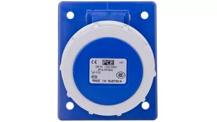 PCE Gniazdo tablicowe 3P 16A 230V niebieskie IP67 4132-6F8 0001-00000-35549 [4349425] - Gniazdka elektryczne - miniaturka - grafika 1