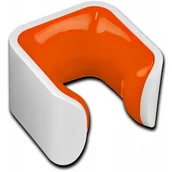 Wieszaki na rower - Wieszak rowerowy HORNIT Clug Plus XXL Biało-pomarańczowy - miniaturka - grafika 1