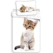Pościel dla dzieci - JF Pościel Bawełniana Kotek 02 CAT WHITE - miniaturka - grafika 1