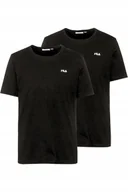 Koszulki męskie - Koszulka męska T-Shirt Fila 2PAK czarny logo bawełniany dwupak r. M - miniaturka - grafika 1