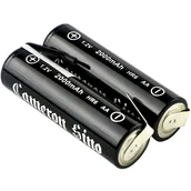 Ładowarki i akumulatory - Akumulatorki AA / R6 2000mAh 2.40Wh Ni-MH zestaw 2 szt z blaszkami lutowniczymi po jednej stronie (Cameron Sino) - miniaturka - grafika 1
