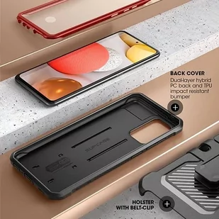 Etui Pancerne 360 Supcase Beetle Pro do Samsung Galaxy A72 Czerwony - Etui i futerały do telefonów - miniaturka - grafika 4
