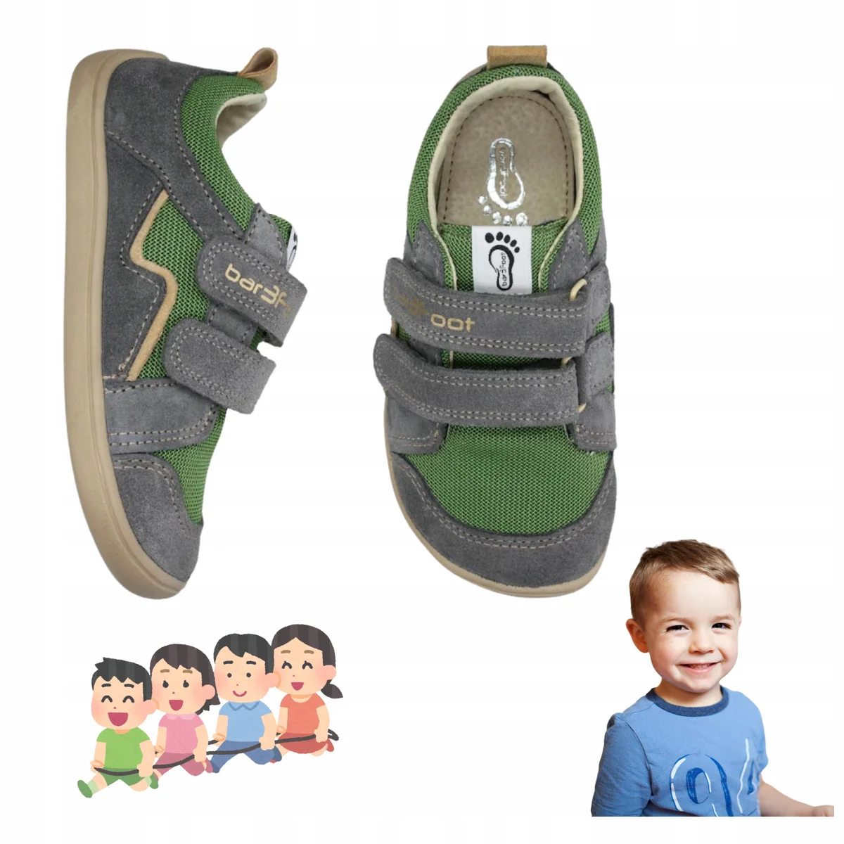 Buty Trampki Dziecięce buciki Chłopięce 3F BAREFOOT (BOSO) ELF DAKOTA roz24