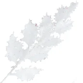 Ozdoby bożonarodzeniowe - Gałązka Ostrokrzew Brokatowa Biała - miniaturka - grafika 1