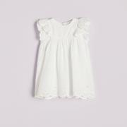 Sukienki i spódniczki dla dziewczynek - Reserved - Biała sukienka we wzór - Biały - miniaturka - grafika 1