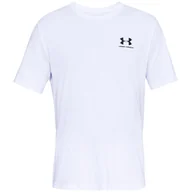 Koszulki sportowe męskie - Koszulka męska Under Armour Sportstyle Left Chest SS Rozmiar: M / Kolor: biały - miniaturka - grafika 1