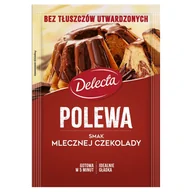 Dodatki do ciast w proszku - Delecta Polewa smak mlecznej czekolady 100g - miniaturka - grafika 1