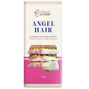 Eureni Angel Hair Chocolate Cotton Candy Pistachio 90g - Czekolada - miniaturka - grafika 1