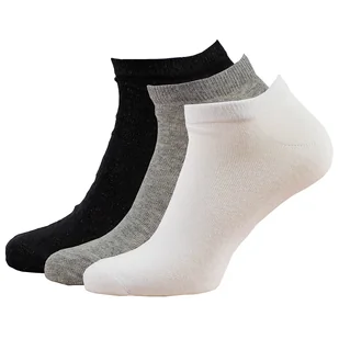 Komplet 3 par skarpetek stopek, 43/46, białe, czarne, szare - Skarpetki męskie - miniaturka - grafika 1