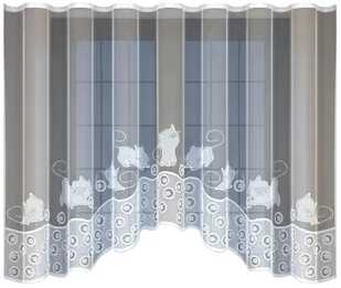 Firanka żakardowa 246950 biała z taśmą marszczącą 160x300 cm - Firany - miniaturka - grafika 1