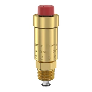 Flamco Odpowietrznik FLEXVENT 3/8&quot; z zaworem stopowym 27750 - Akcesoria grzewcze - miniaturka - grafika 1